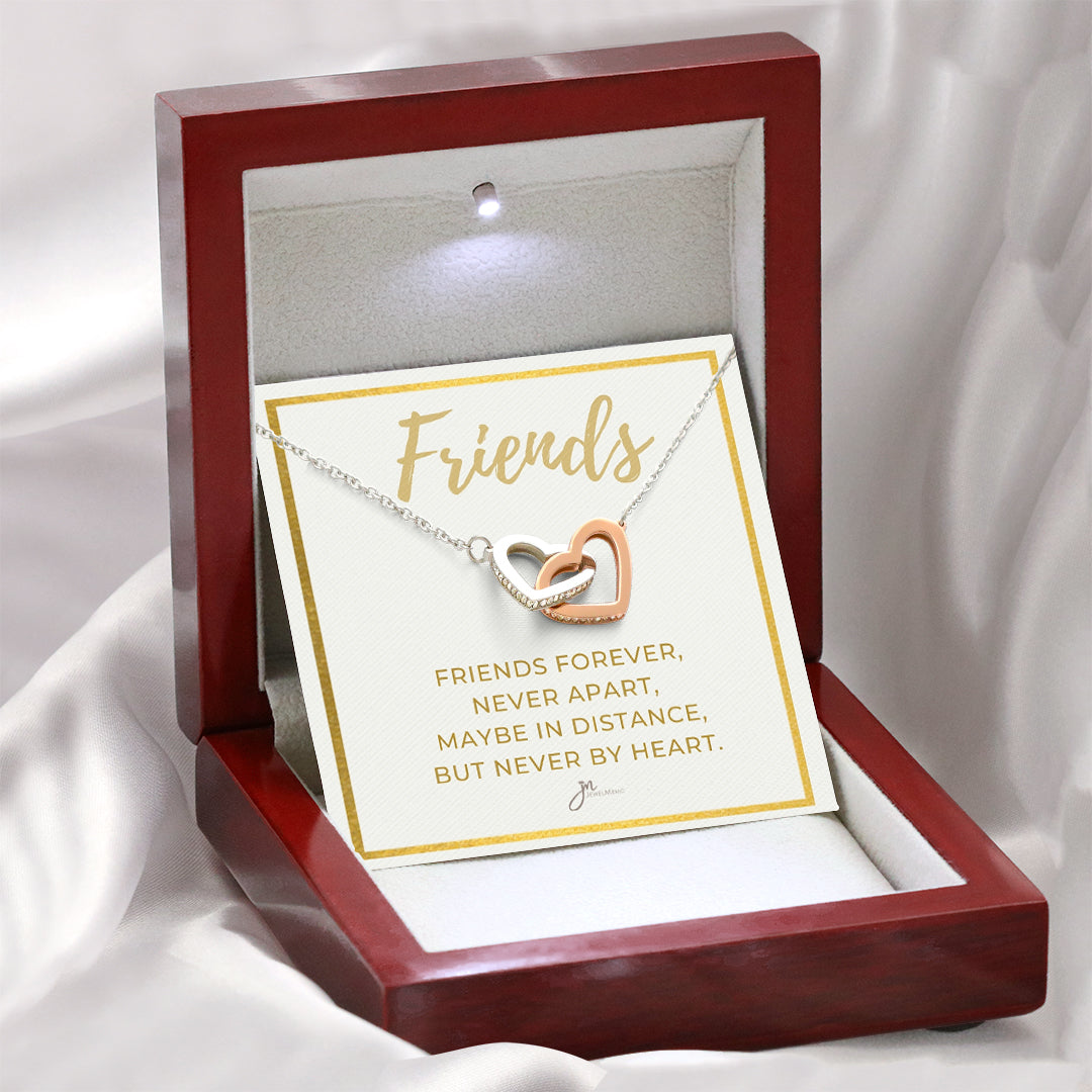 Friends Forever Interlocking Hearts Friendship Necklace