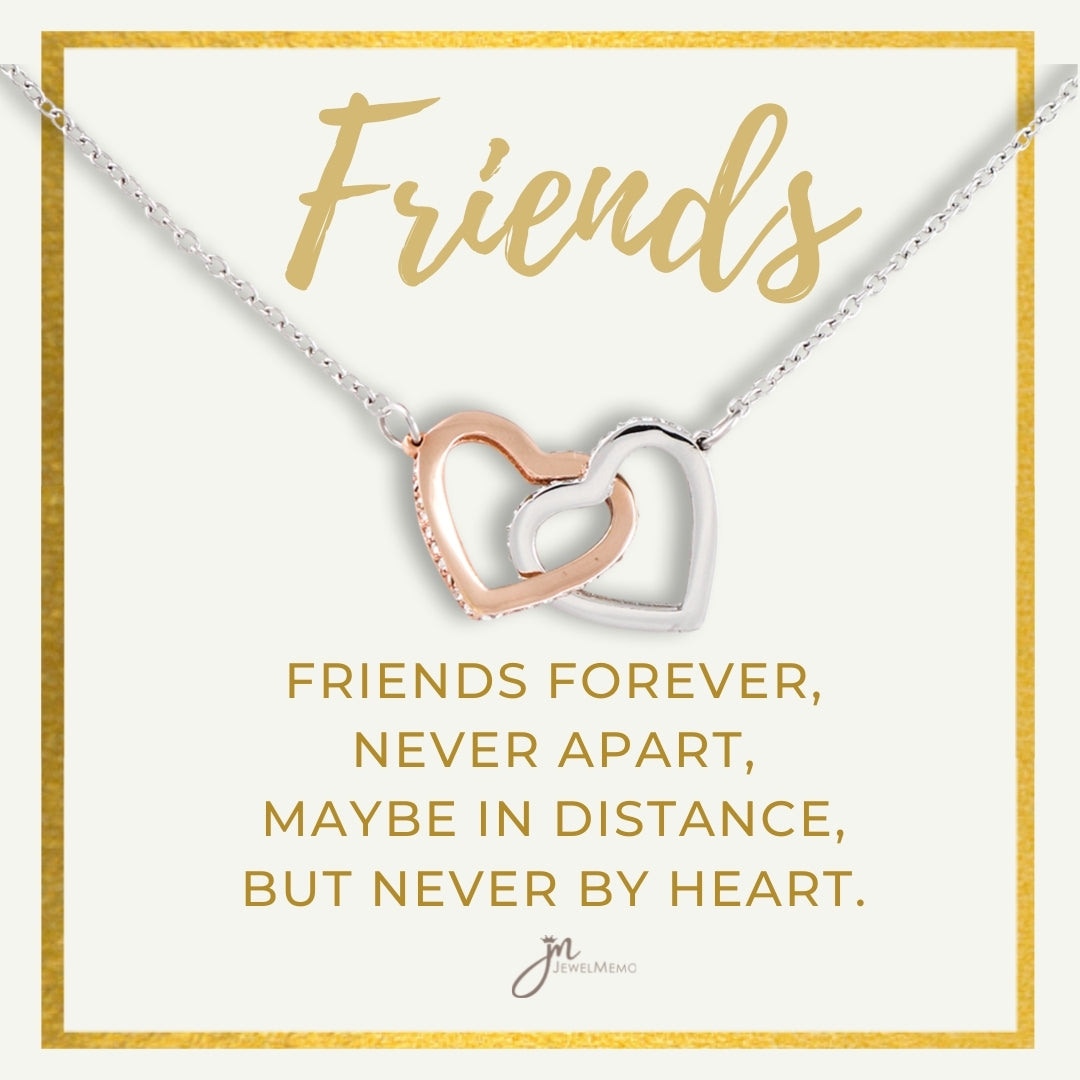 Friends Forever Interlocking Hearts Friendship Necklace