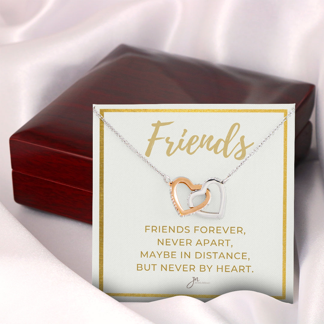 Friends Forever Interlocking Hearts Friendship Necklace