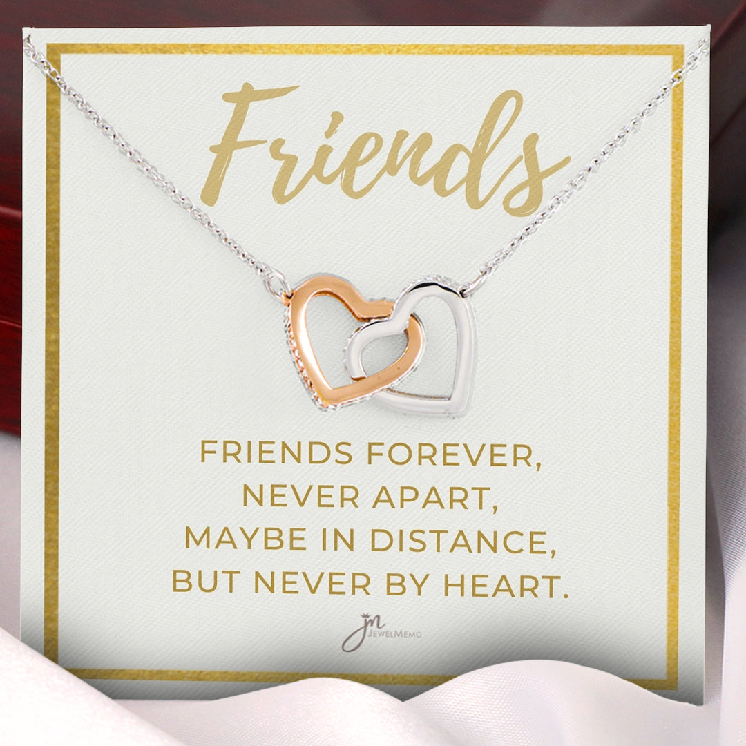 Friends Forever Interlocking Hearts Friendship Necklace