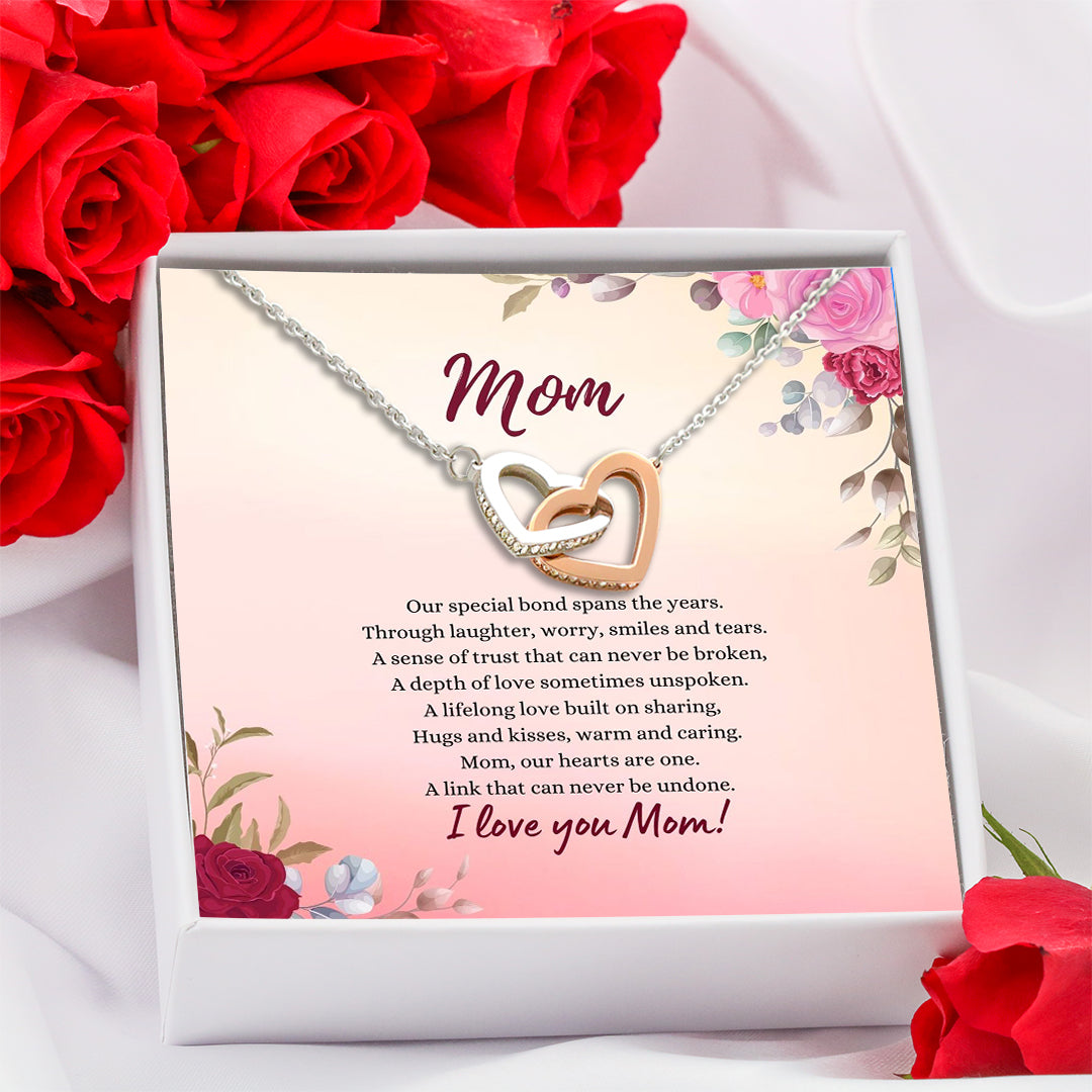 Mom Interlocking Hearts Necklace - Our Hearts Are One