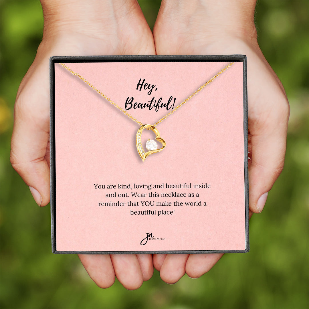 Special Message Necklace - Hey Beautiful