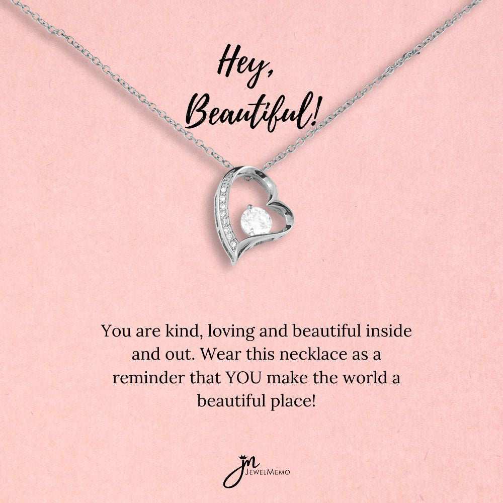 Special Message Necklace - Hey Beautiful