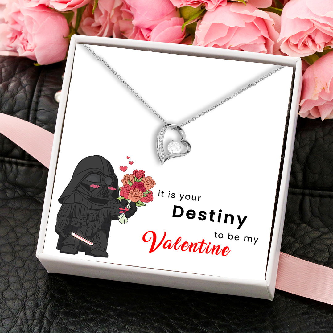 Destiny Valentine Forever Love Necklace - White Card