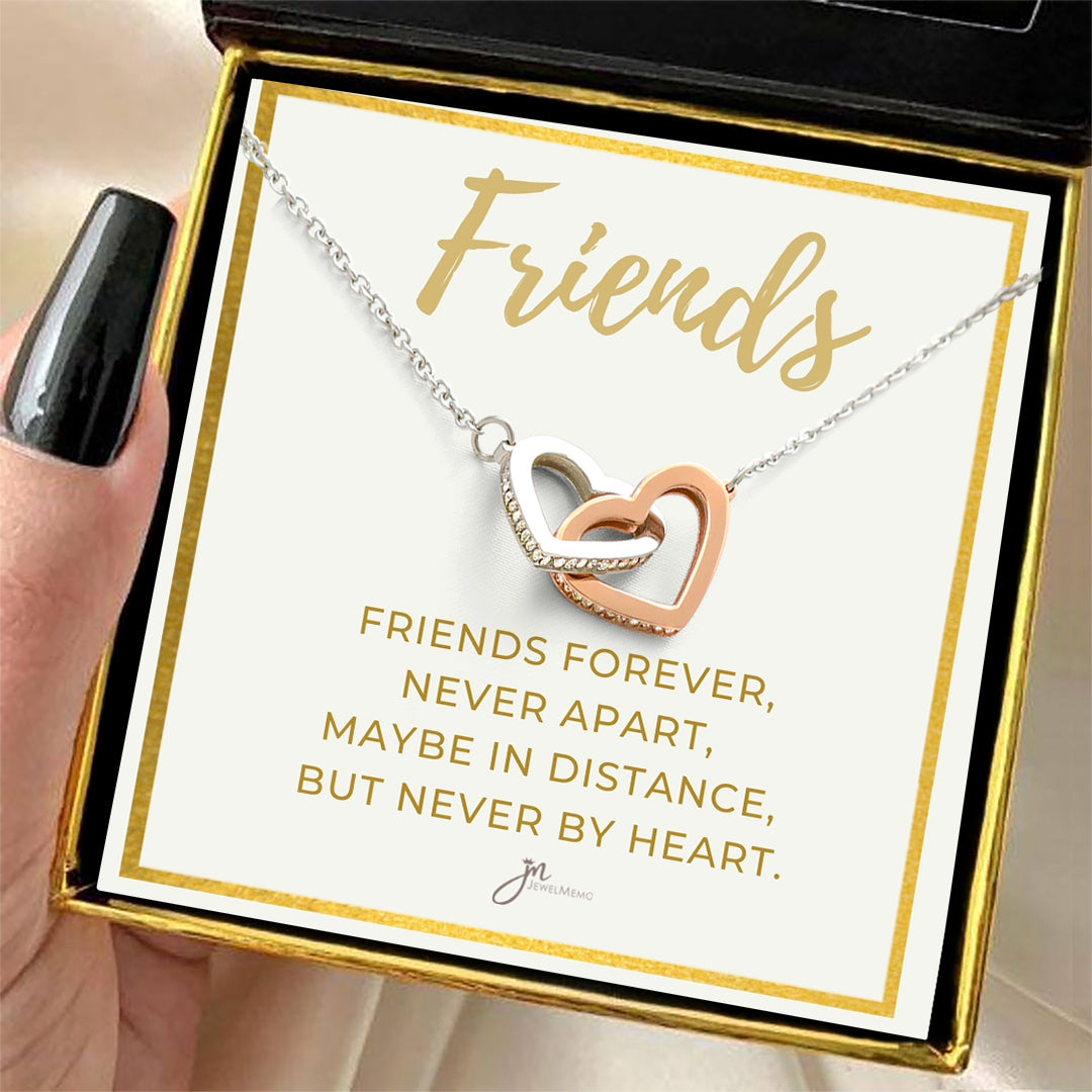 Friends Forever Interlocking Hearts Friendship Necklace