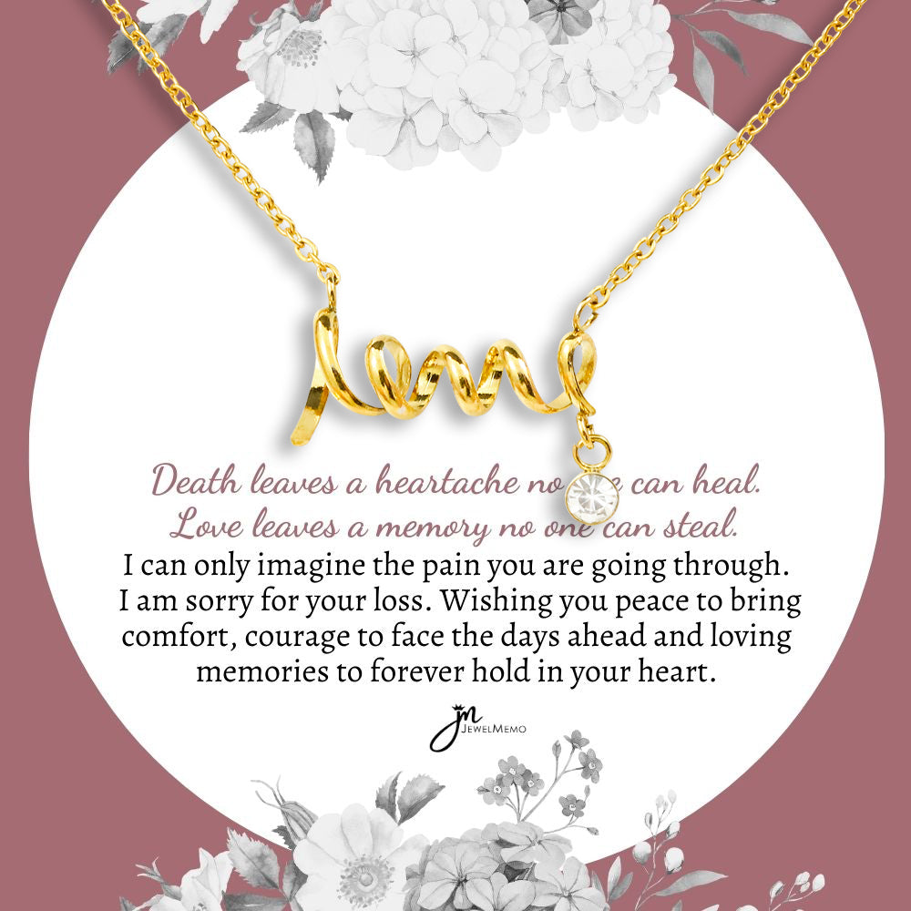 Sympathy Necklace - Love Leaves A Memory No One Can Steal