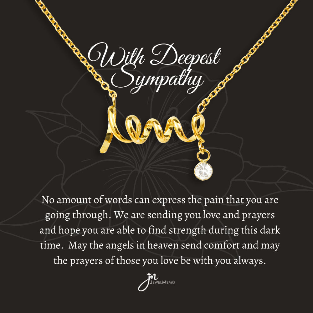 Sympathy Necklace - Sending You Love And Prayers