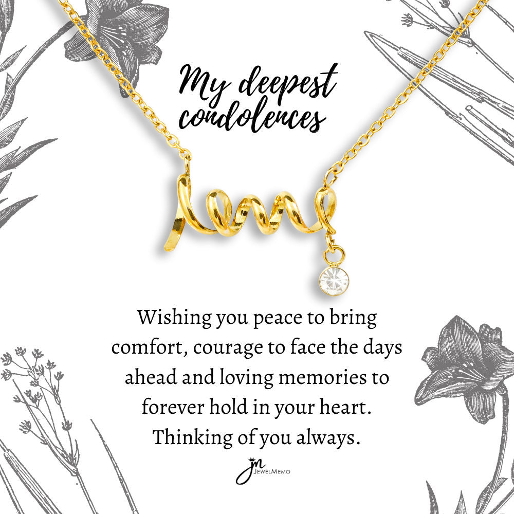 Sympathy Necklace - Wishing You Peace