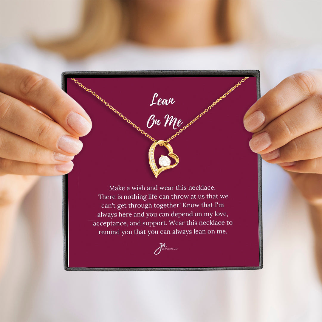 Special Message Necklace - Lean On Me