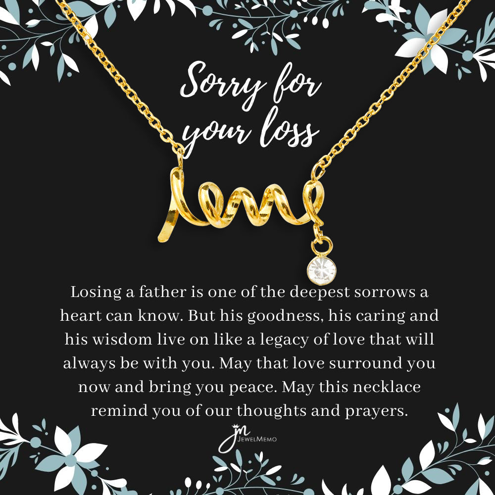 Sympathy Necklace - Sorry For Your Loss