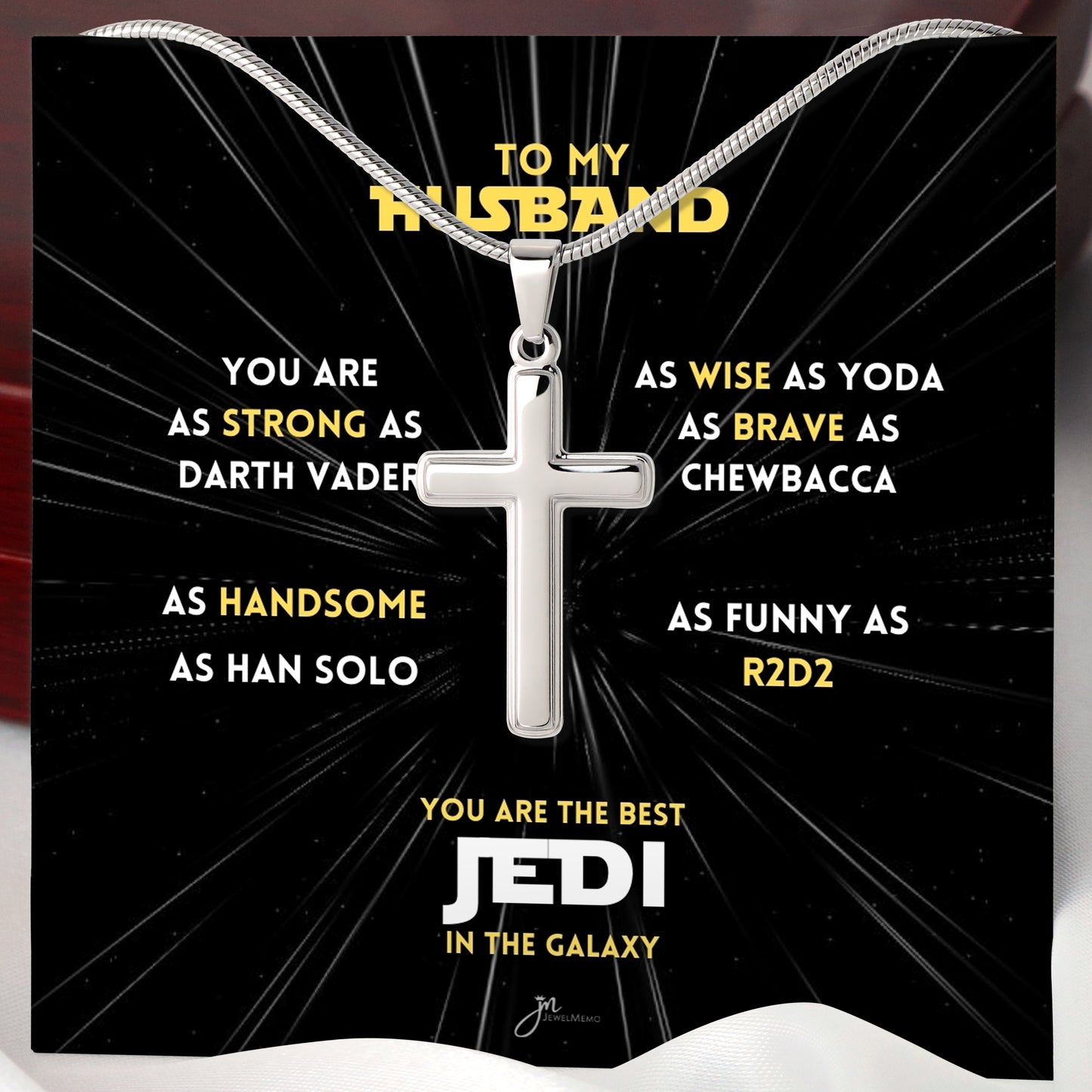 You Are The Best Jedi In The Galaxy Cross Necklace