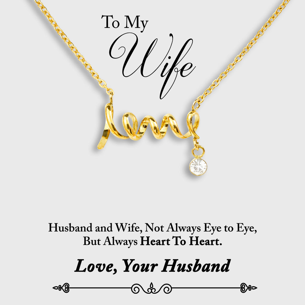 Wife Necklace - Heart To Heart