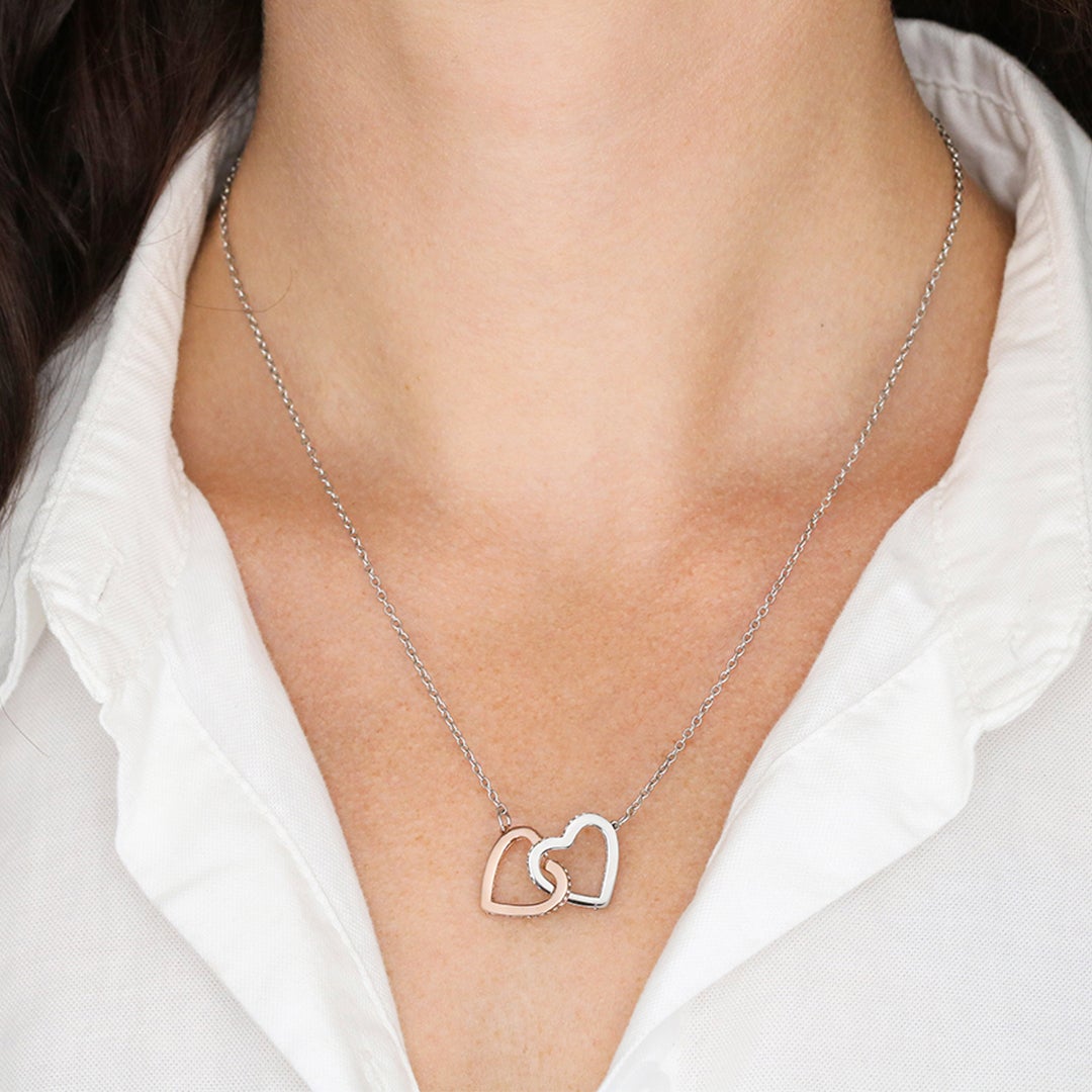 Interlocking Hearts Anniversary Necklace - You're Everything I Need