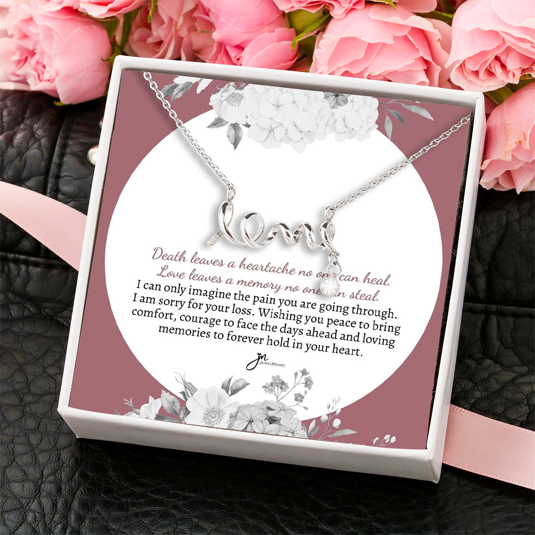 Sympathy Necklace - Love Leaves A Memory No One Can Steal