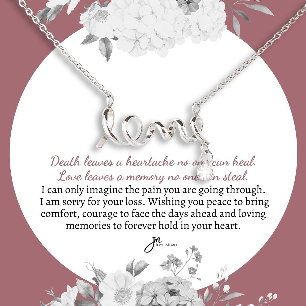 Sympathy Necklace - Love Leaves A Memory No One Can Steal