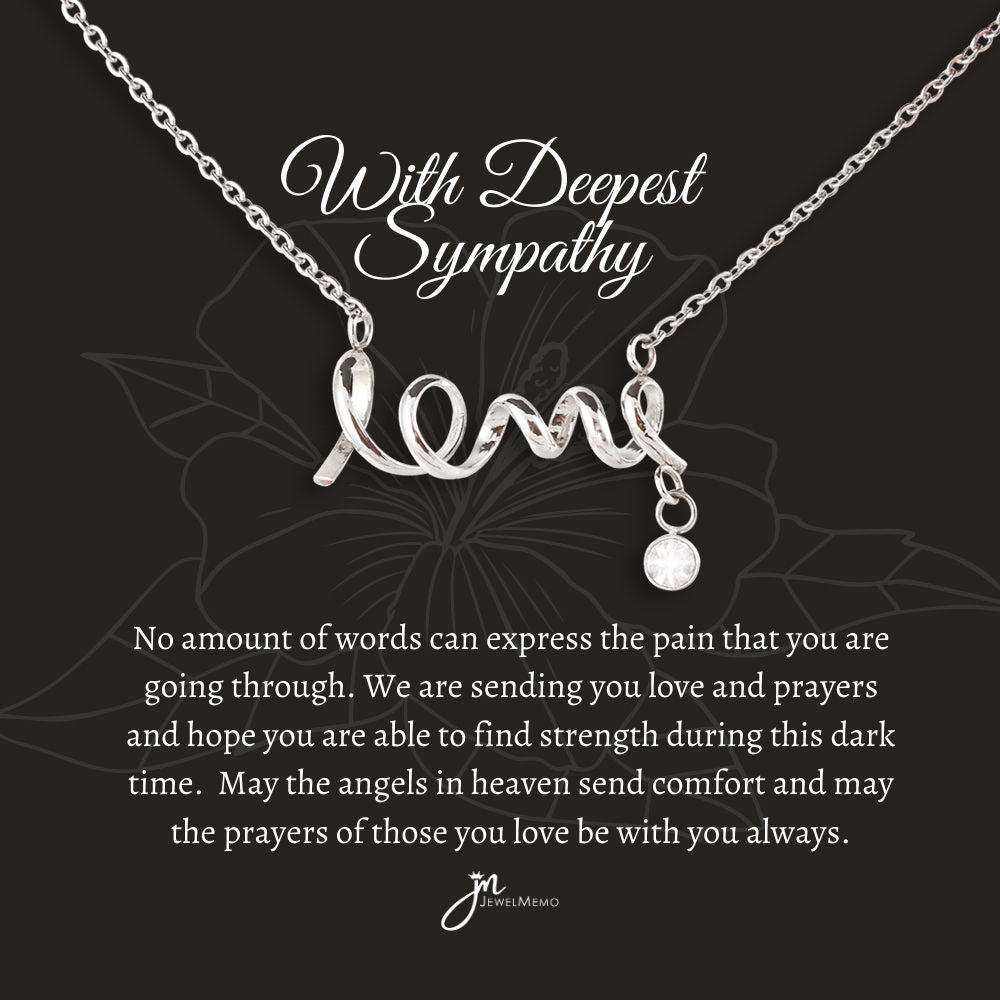 Sympathy Necklace - Sending You Love And Prayers