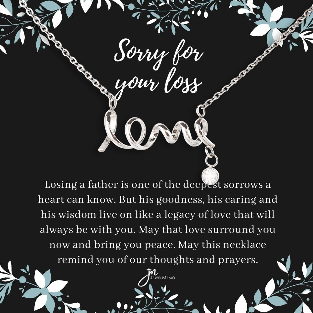 Sympathy Necklace - Sorry For Your Loss