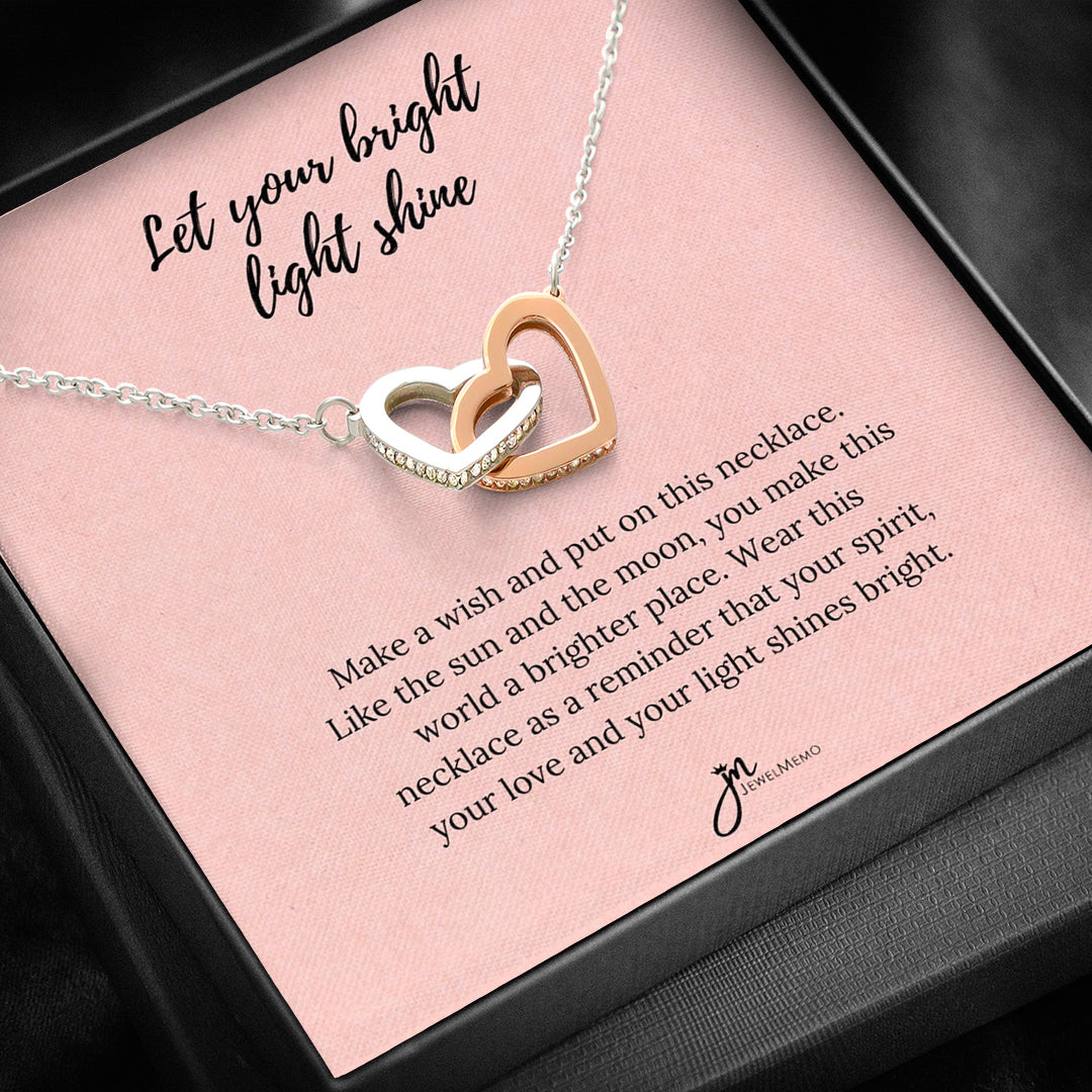 Special Message Necklace - Let Your Bright Light Shine