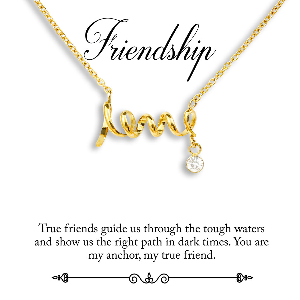 Friendship Necklace - You Are My Anchor