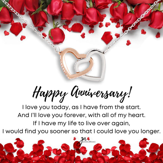 Interlocking Hearts Anniversary Necklace - I'll Love You Forever