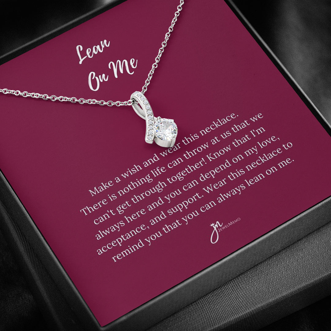 Special Message Necklace - Lean On Me