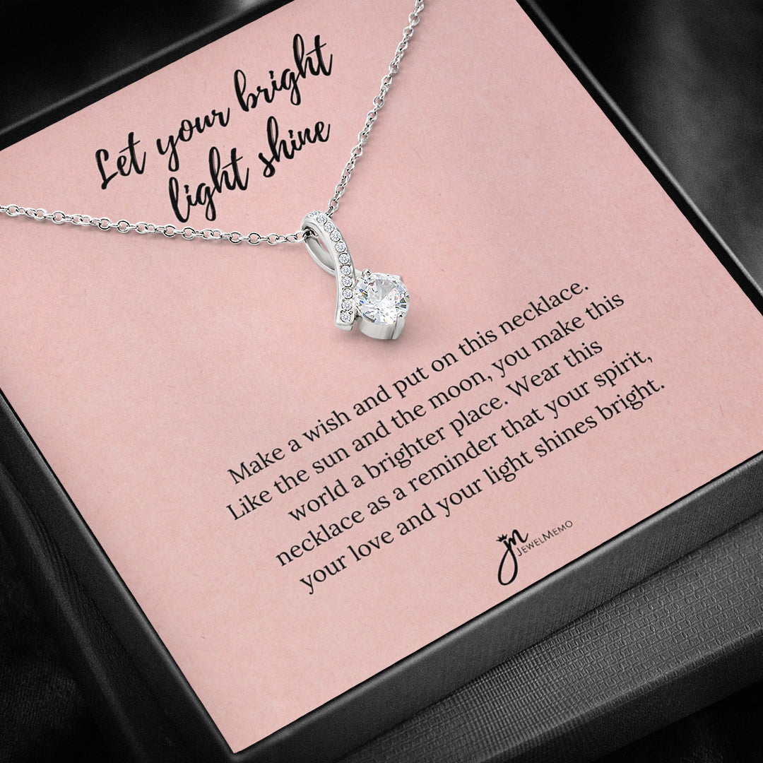 Special Message Necklace - Let Your Bright Light Shine