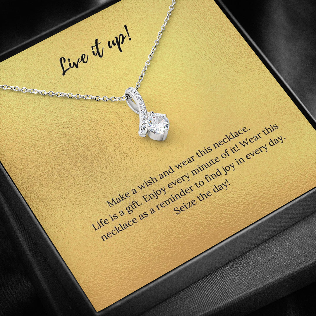 Special Message Necklace - Live it up