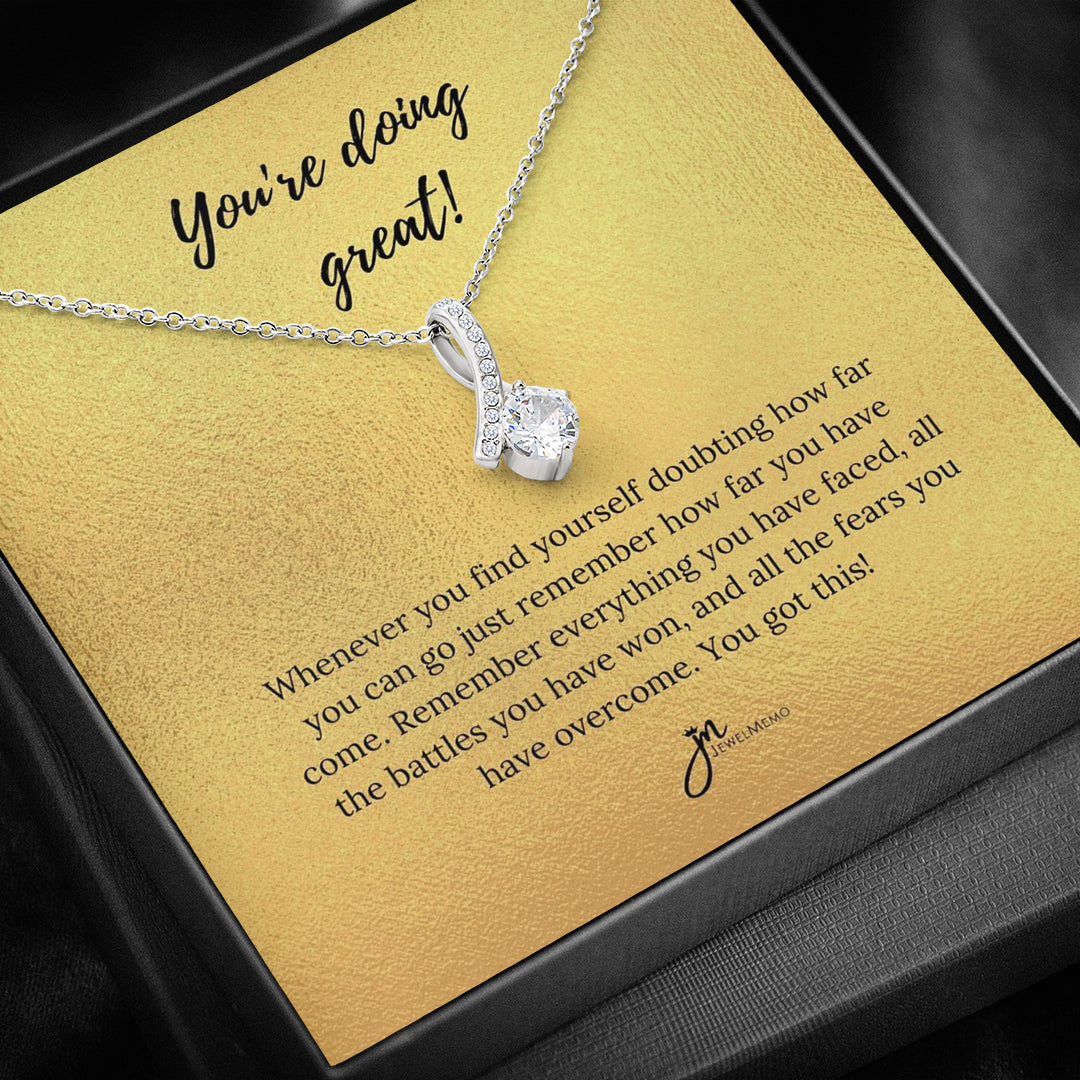 Special Message Necklace - You're Doing Great