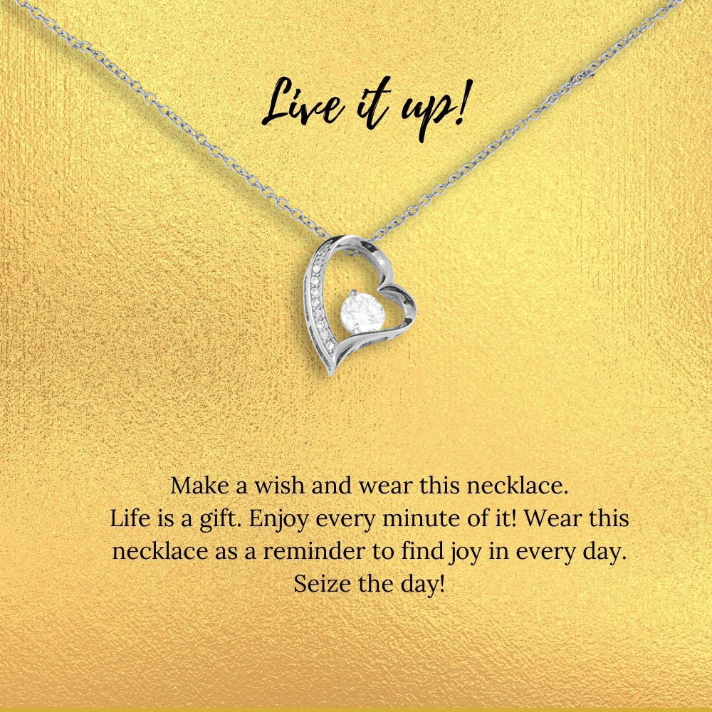 Special Message Necklace - Live it up