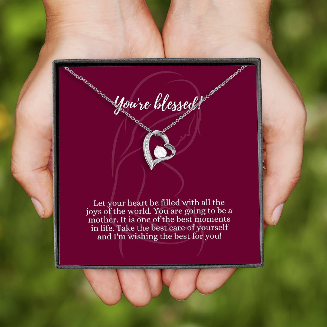 Mom-To-Be Necklace - Wishing The Best For You