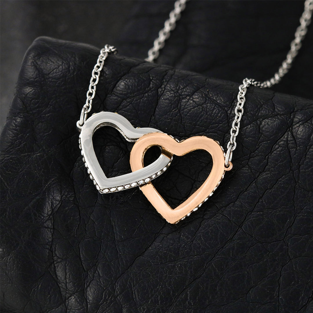 Best Bestie Interlocking Hearts Friendship Necklace