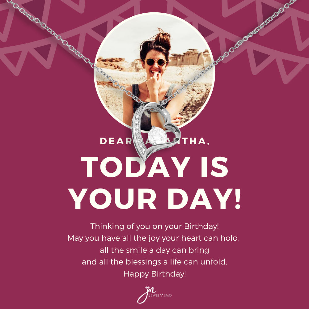 Birthday Necklace Custom Image - Today Is Your Day