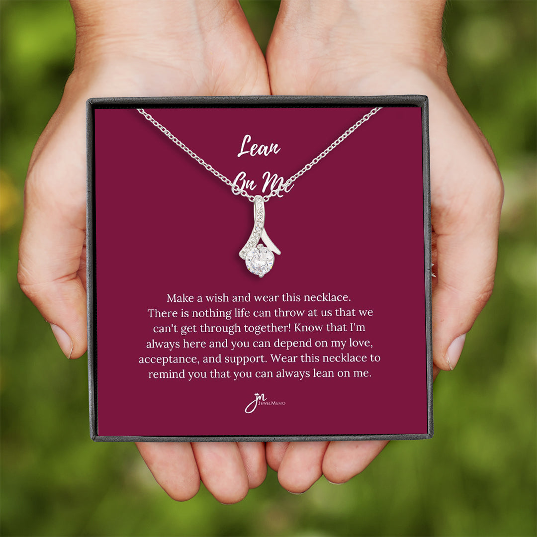 Special Message Necklace - Lean On Me