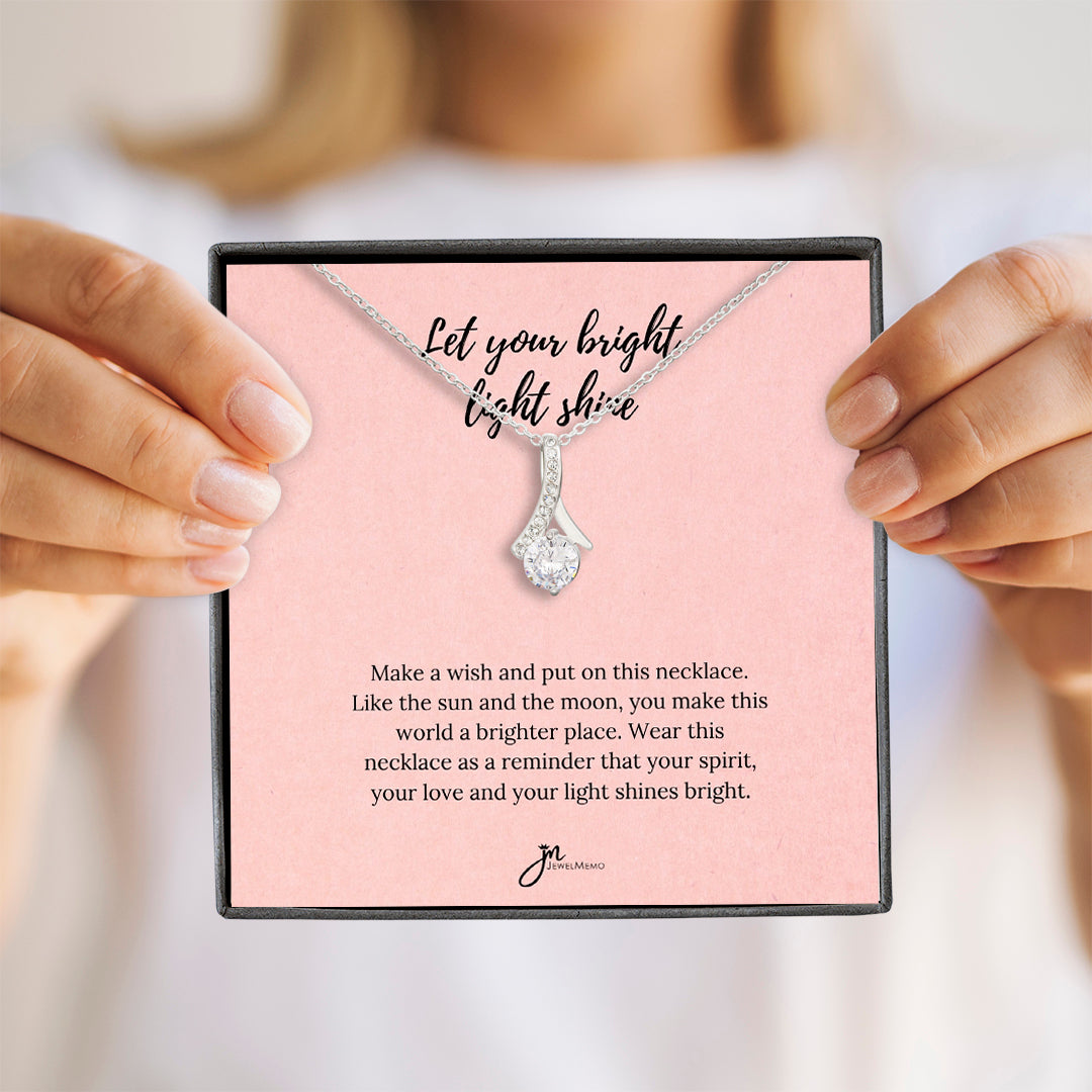 Special Message Necklace - Let Your Bright Light Shine