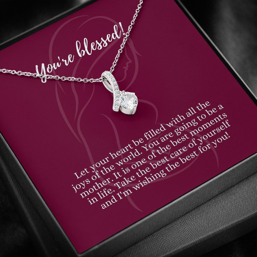 Mom-To-Be Necklace - Wishing The Best For You