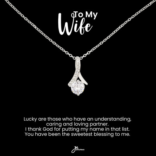 To My Wife Alluring Beauty Necklace - Sweetest Blessing