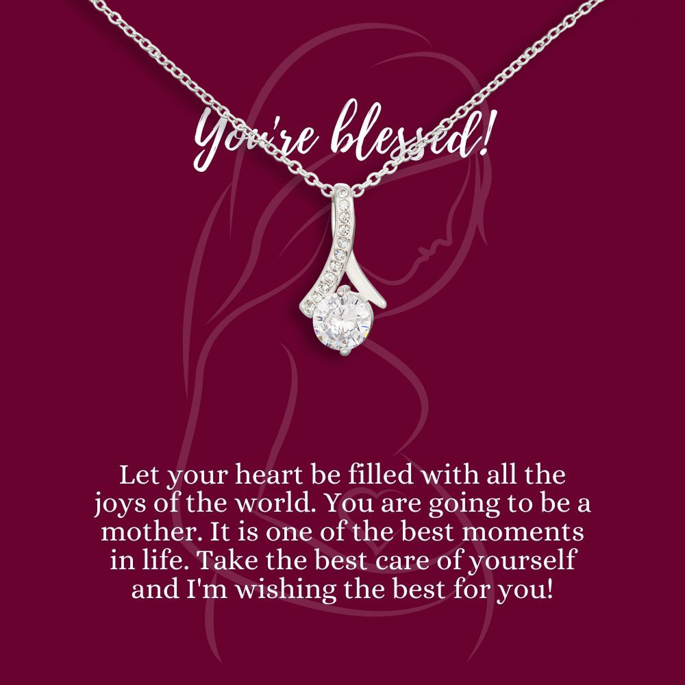 Mom-To-Be Necklace - Wishing The Best For You