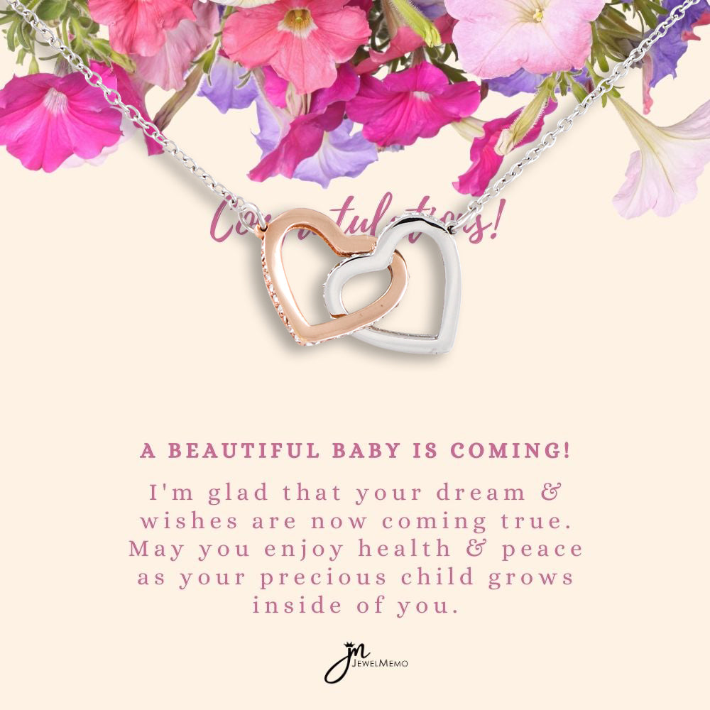 Mom-To-Be Necklace - A Beautiful Baby Is Coming