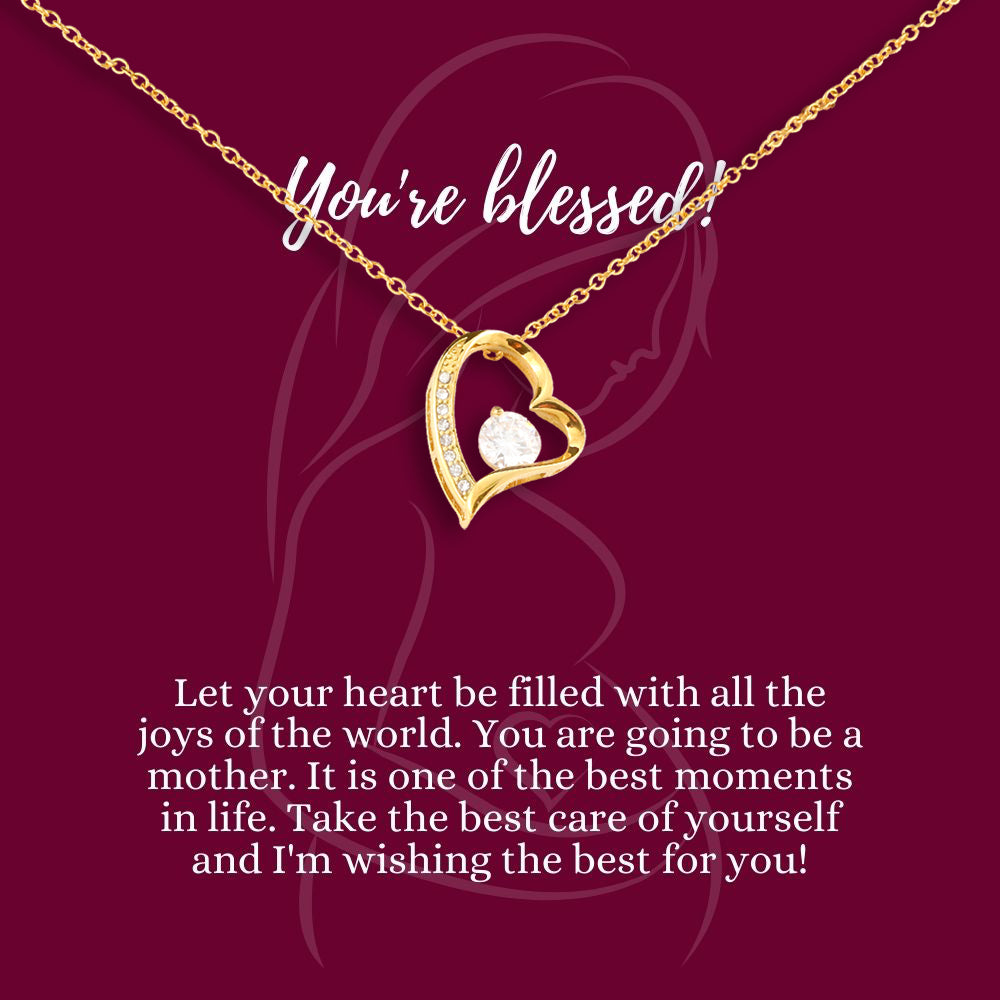 Mom-To-Be Necklace - Wishing The Best For You