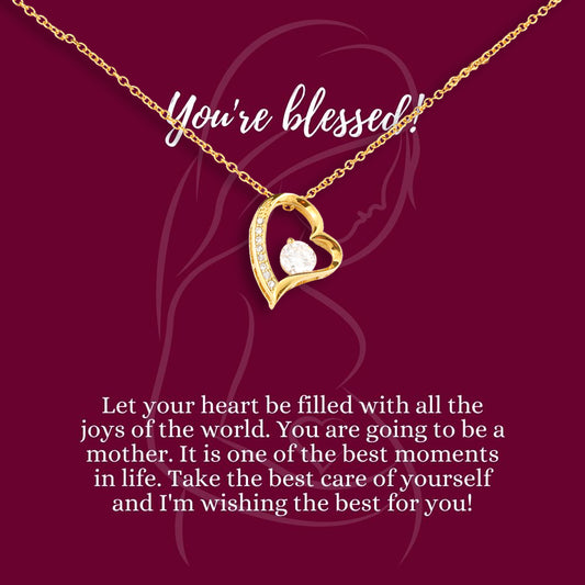 Mom-To-Be Necklace - Wishing The Best For You