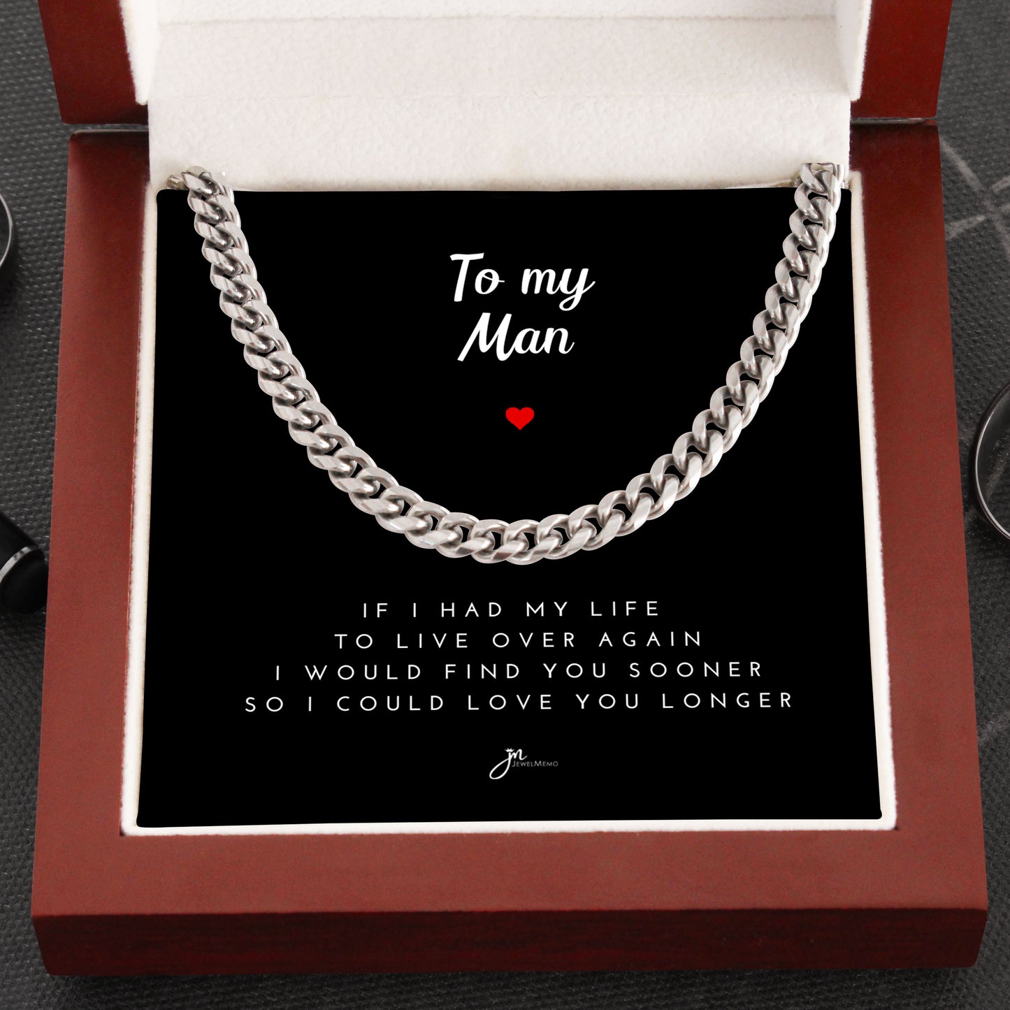 To Love You Longer Cuban Link Chain Necklace