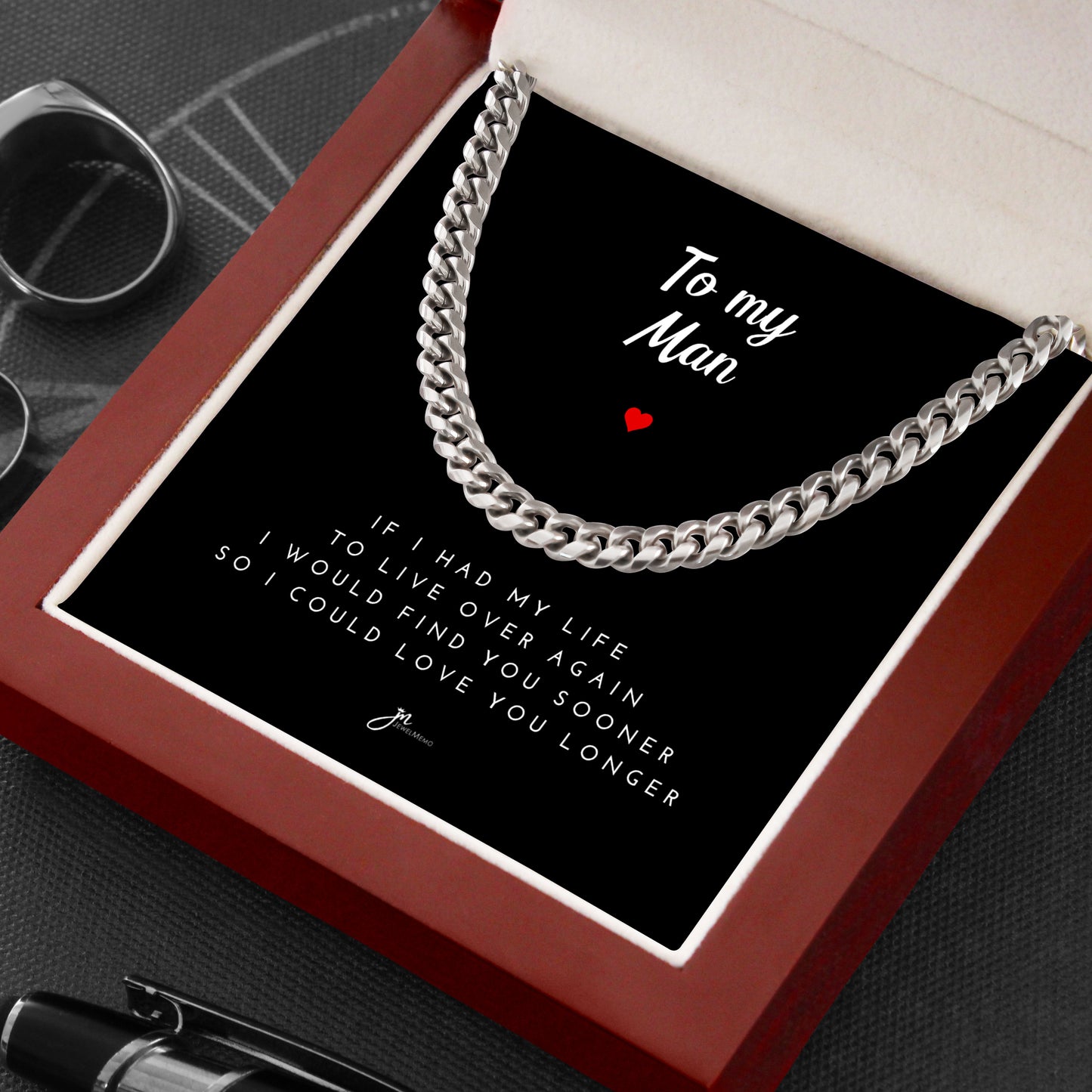 To Love You Longer Cuban Link Chain Necklace