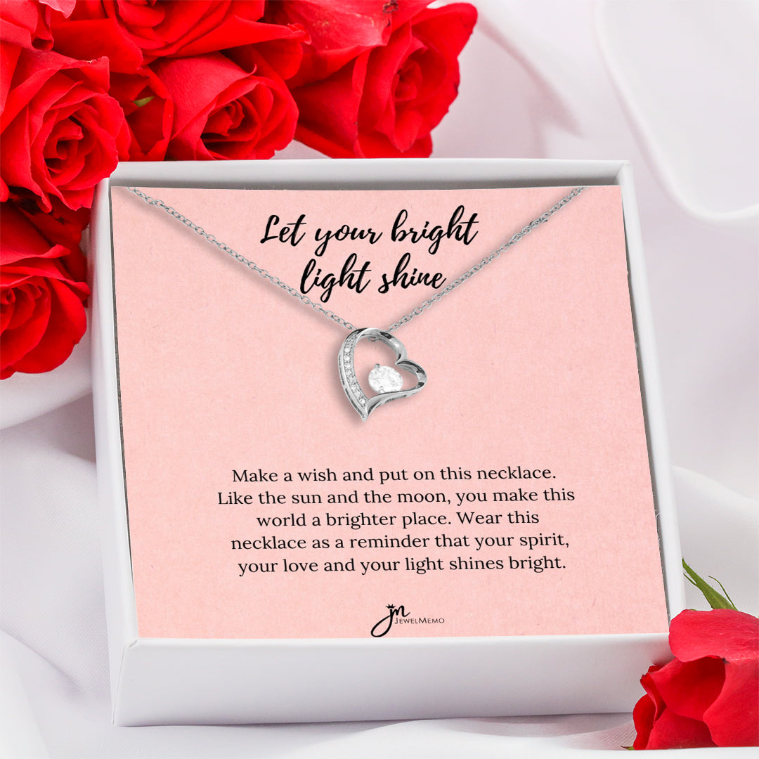 Special Message Necklace - Let Your Bright Light Shine