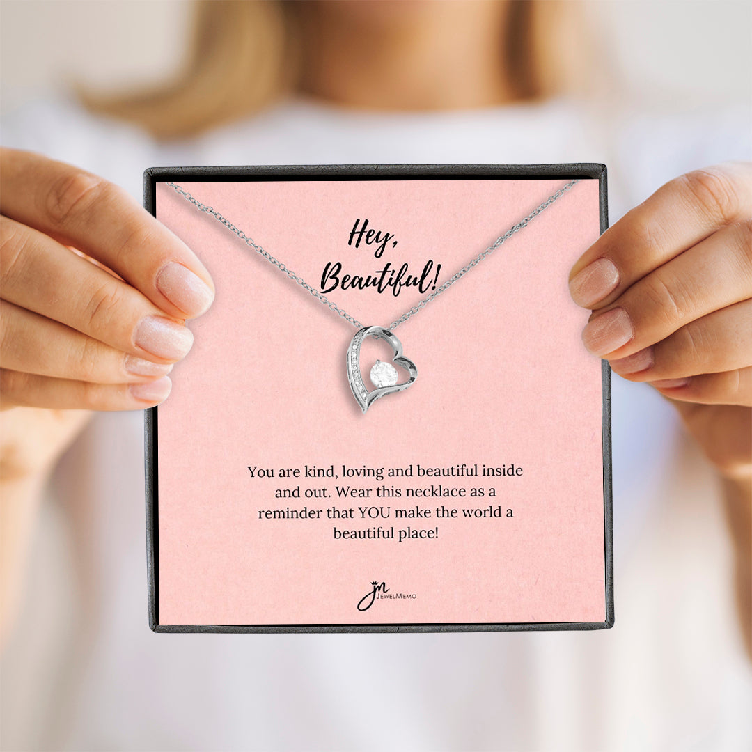 Special Message Necklace - Hey Beautiful