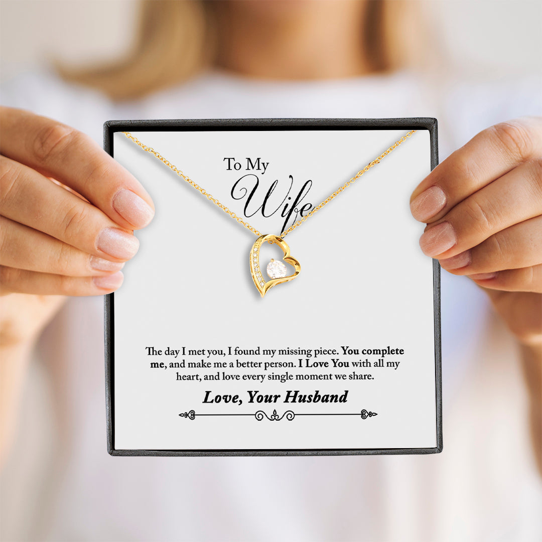 Wife Necklace - I Love You With All My Heart