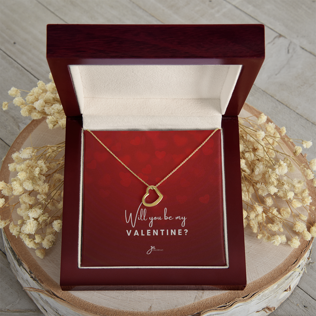 Will You Be My Valentine Heart Necklace