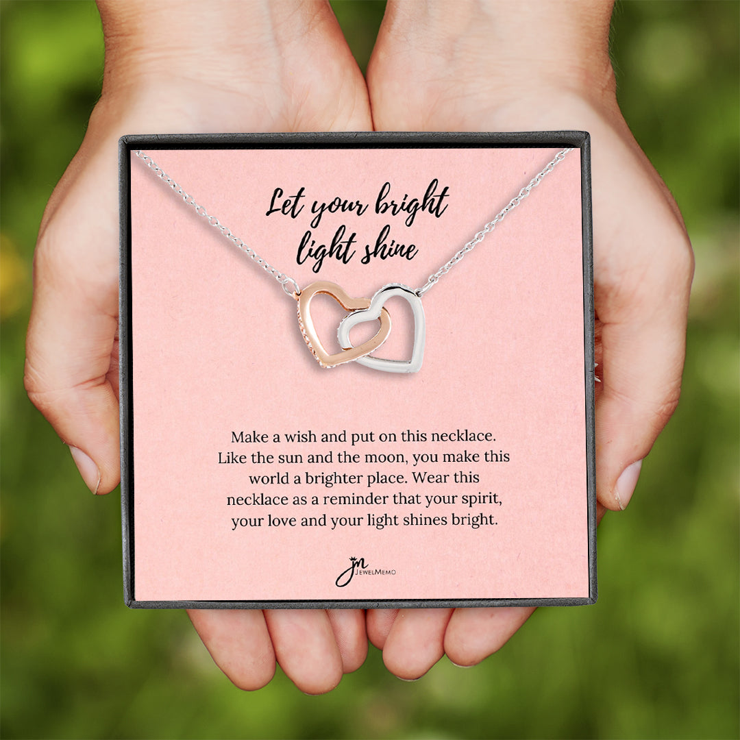 Special Message Necklace - Let Your Bright Light Shine