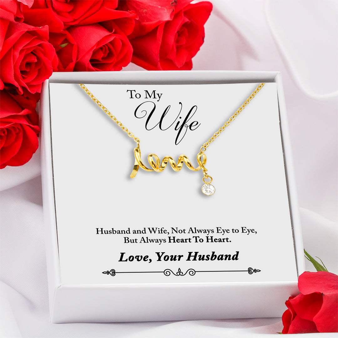 Wife Necklace - Heart To Heart