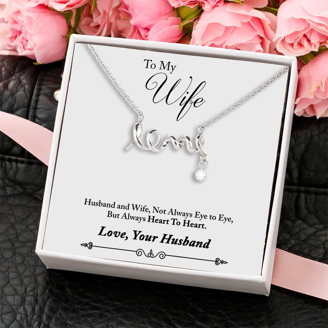 Wife Necklace - Heart To Heart